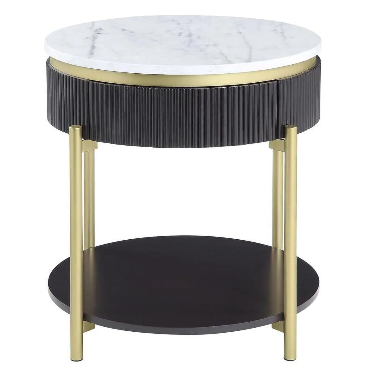 Wood 1-Drawer End Table Set of 2 Q107707