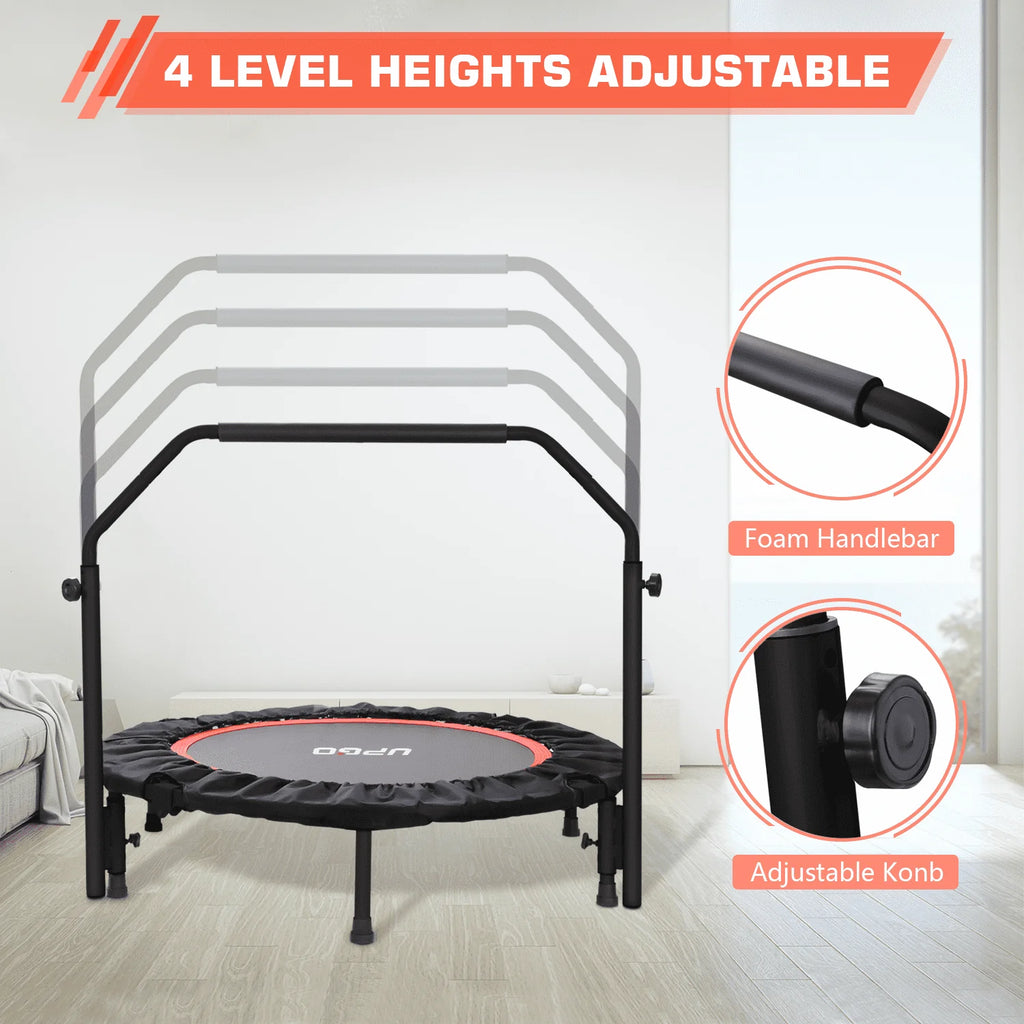 40 Foldable Fitness Trampoline with Adjustable Foam Handle K621