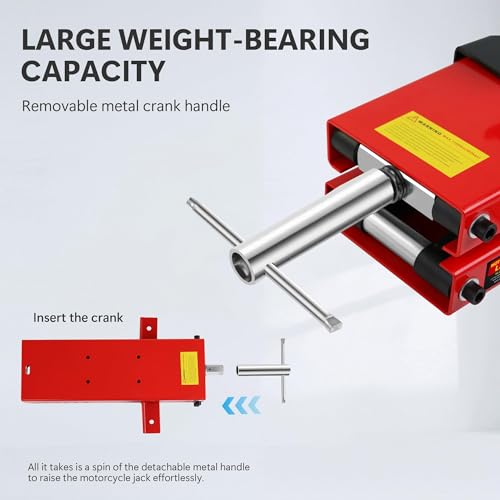 1100LBS Motorcycle Scissor Lift Jack with Dolly Wheels I512