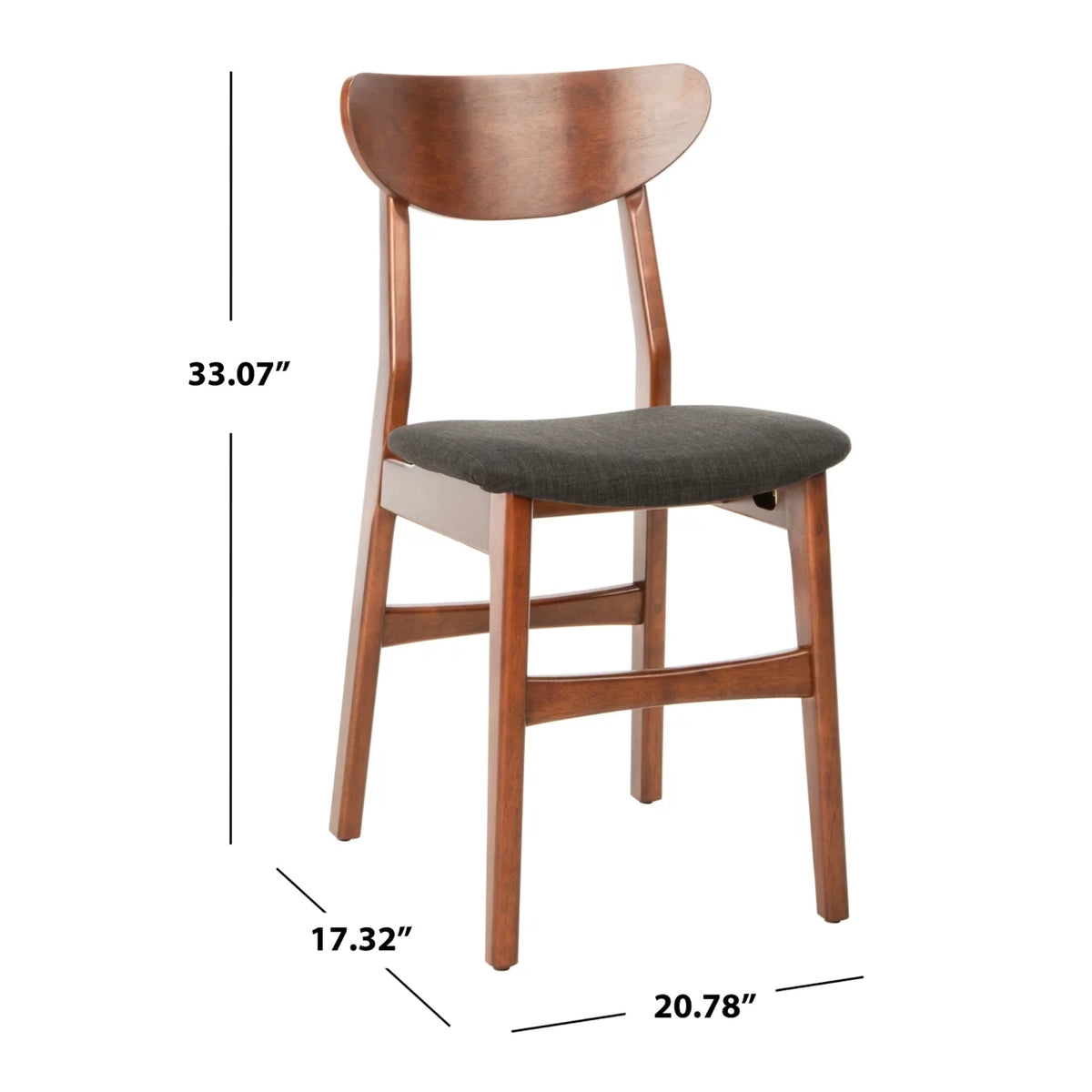 Cherry Black Set of 2 Dining Chair T7846