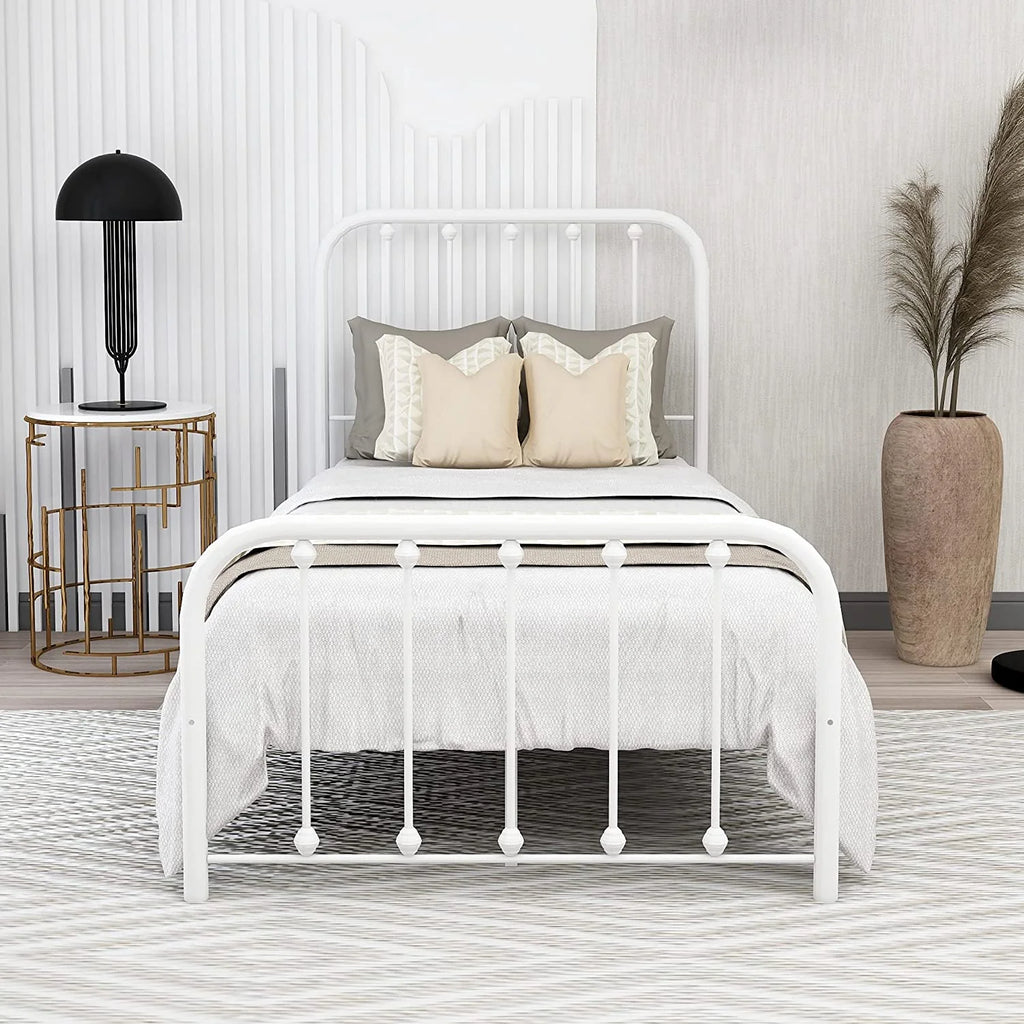 Sturdy Metal Platform Twin Bed Frame D12177