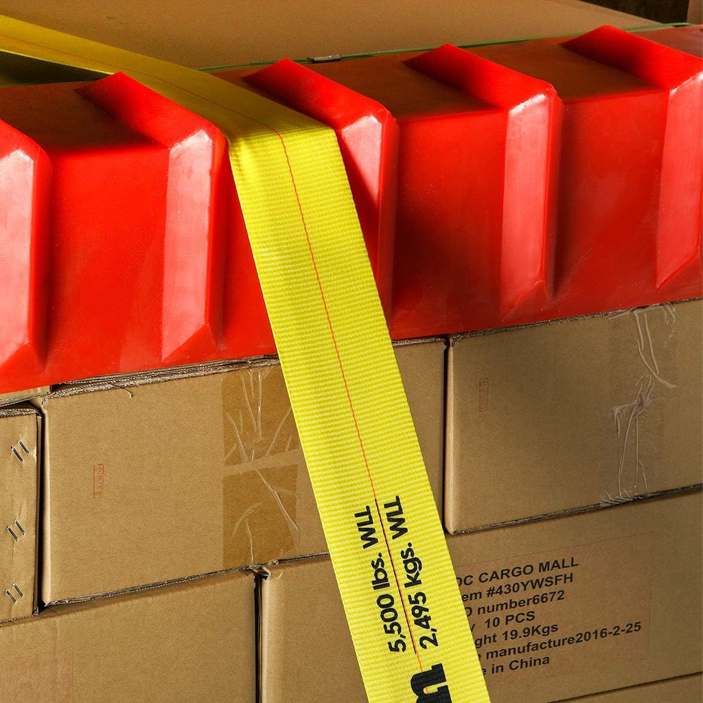 10 Winch Straps, 4 x30' Flatbed Trailer Tie Downs with Flat Hooks M361