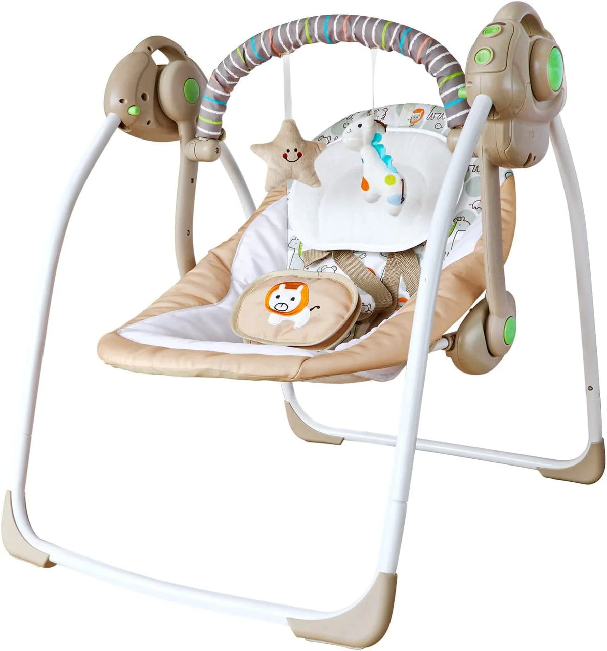 Portable Electric Baby Swing 6-25 lb Khaki K5963
