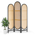 4 Panel Folding Rattan Room Divider A385