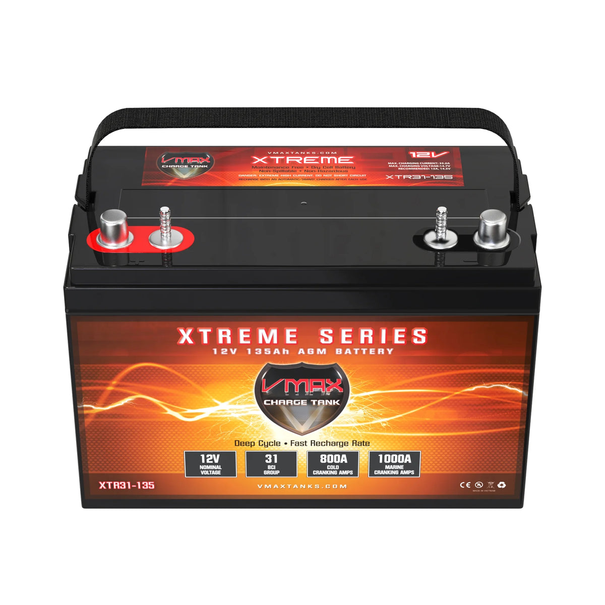 12V 135Ah Group 31 Deep Cycle AGM Battery C73746