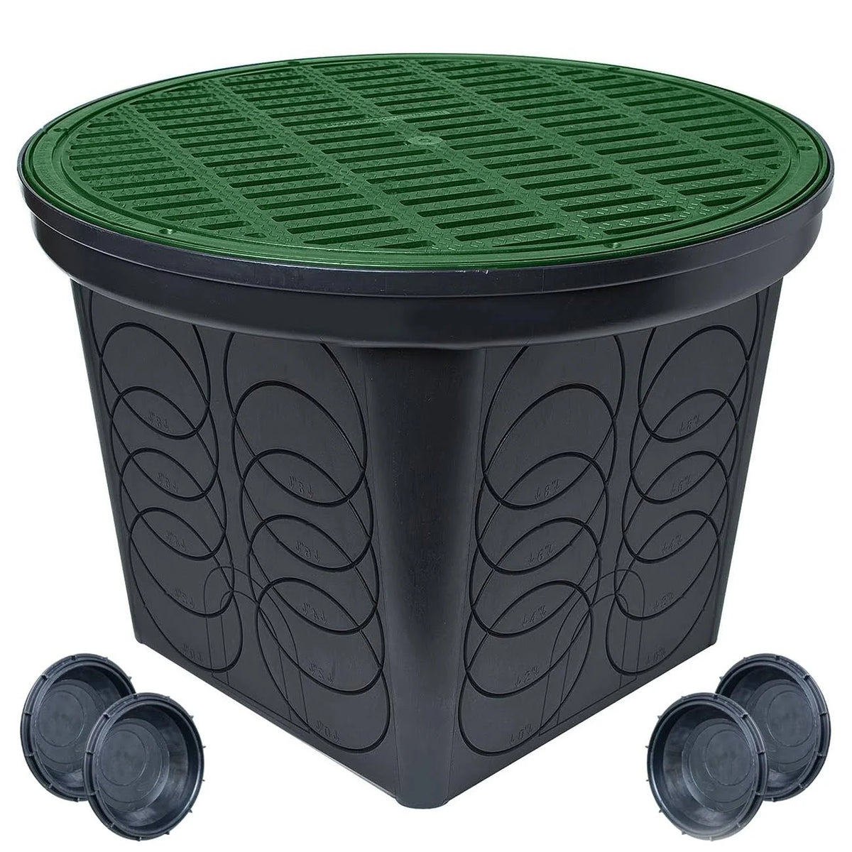 20x22 Round Catch Basin with Green Grate Kit H89619