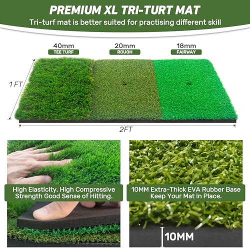 Golf Net with Practice Mat 10x7FT Z7663