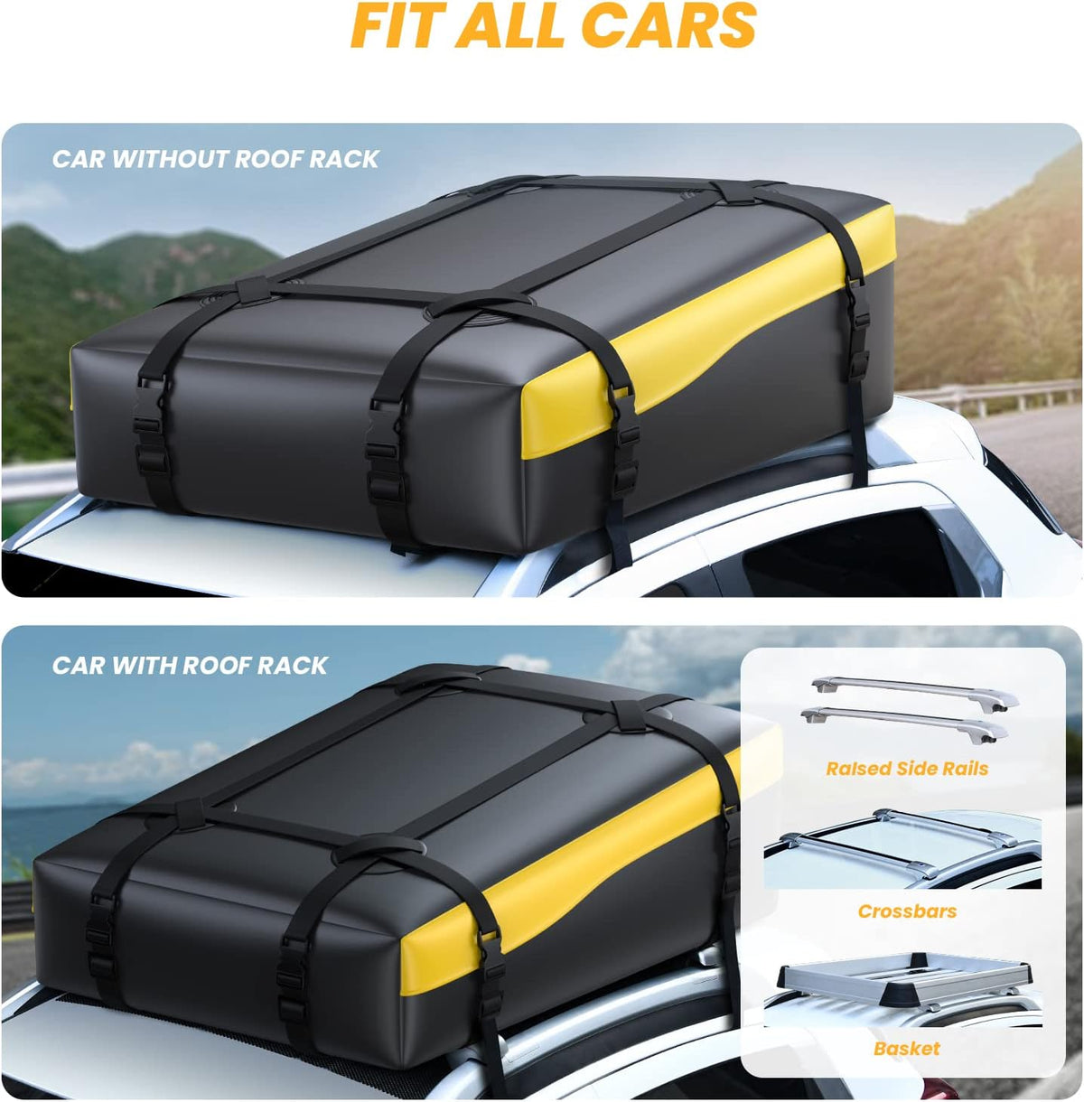 16 Cubic Ft Waterproof Car Rooftop Cargo Carrier L188047