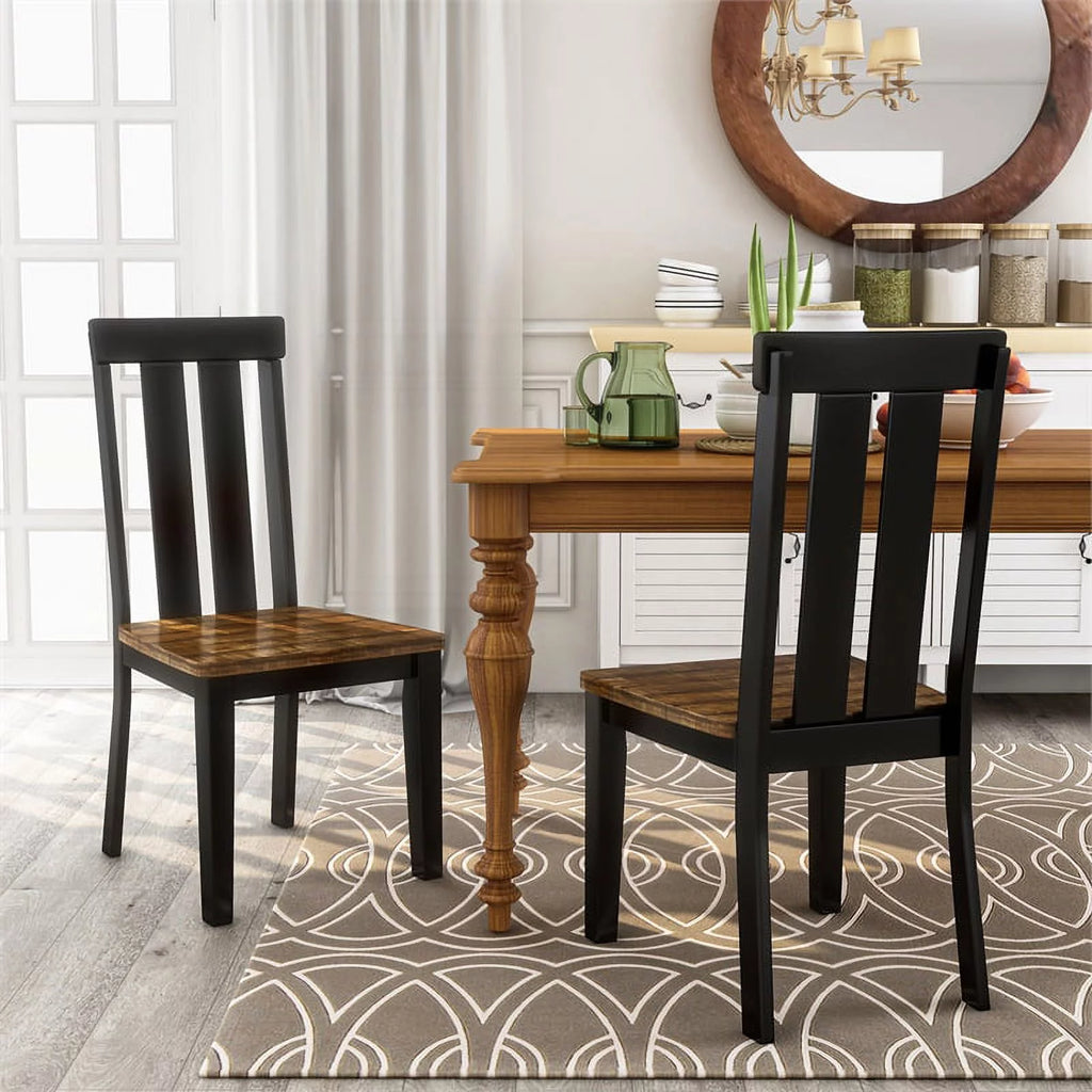 Black Wood Dining Chair Set of 2 M3814