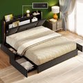 Queen Bed Frame with Storage Headboard and 4 Drawers G880753