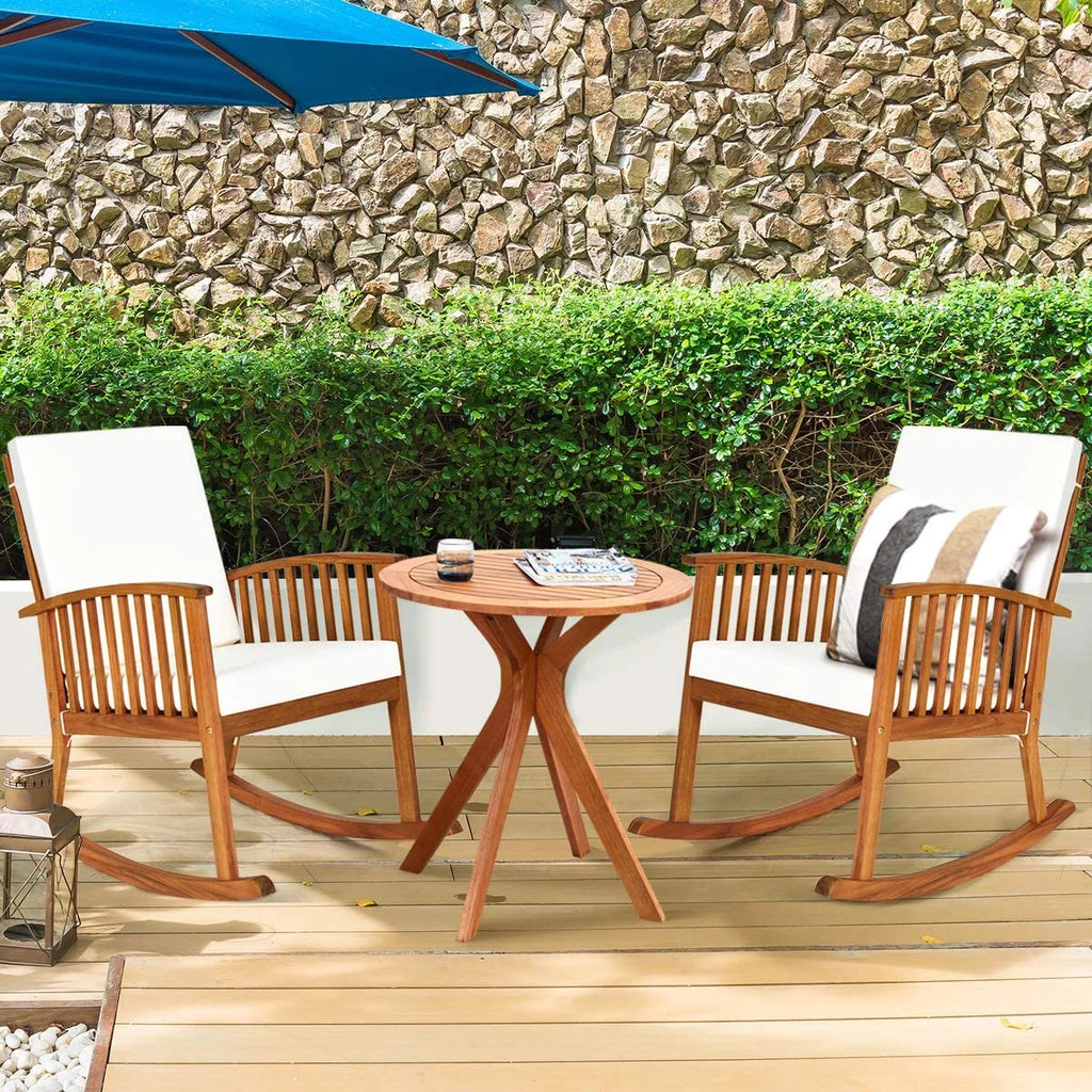 27.5 Inch Eucalyptus Wood Round Bistro Table W133
