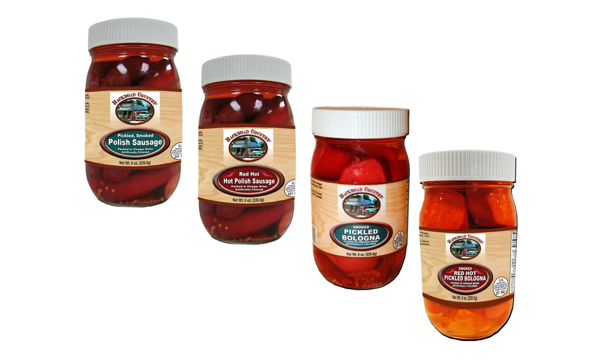 Pickled Polish Sausage & Pickled Bologna 4-Pack 8 oz. Jars K811771