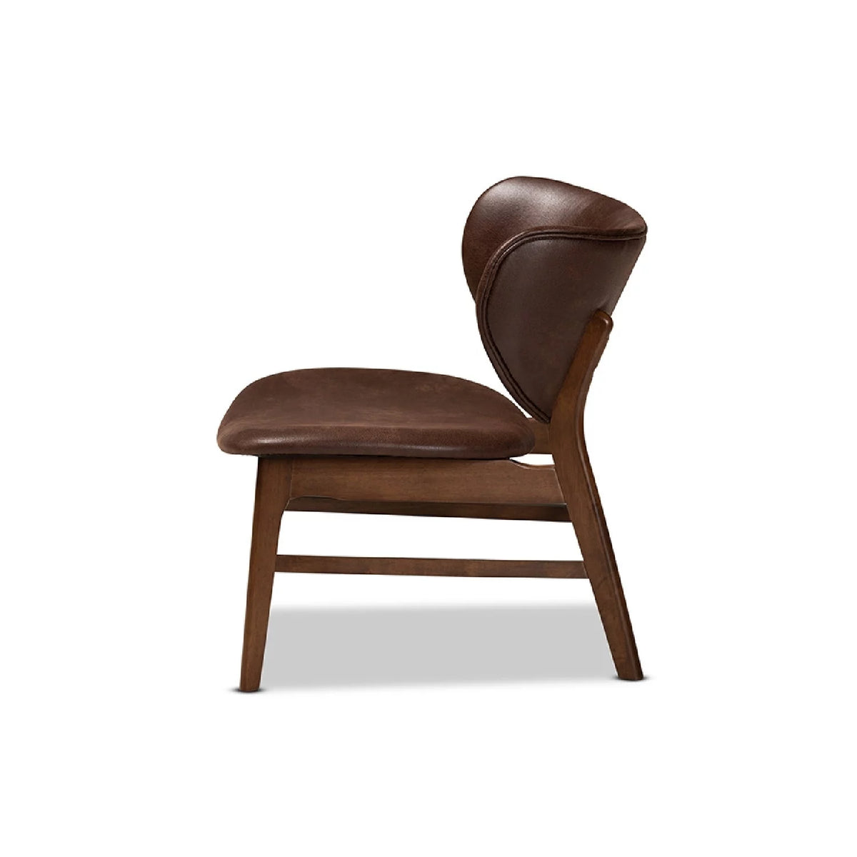 Dark Brown Faux Leather Accent Chair N28210