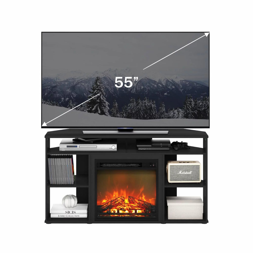 Corner TV Stand with Fireplace E489