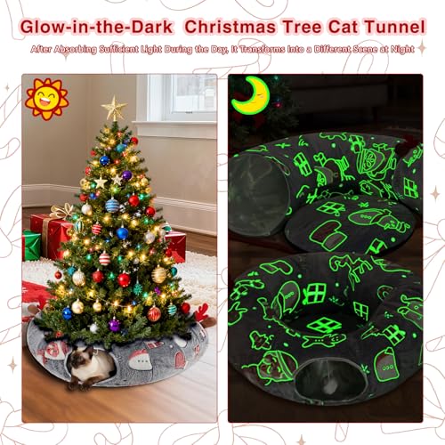 Grey Fluffy Plush Cat Tunnel Bed W396796