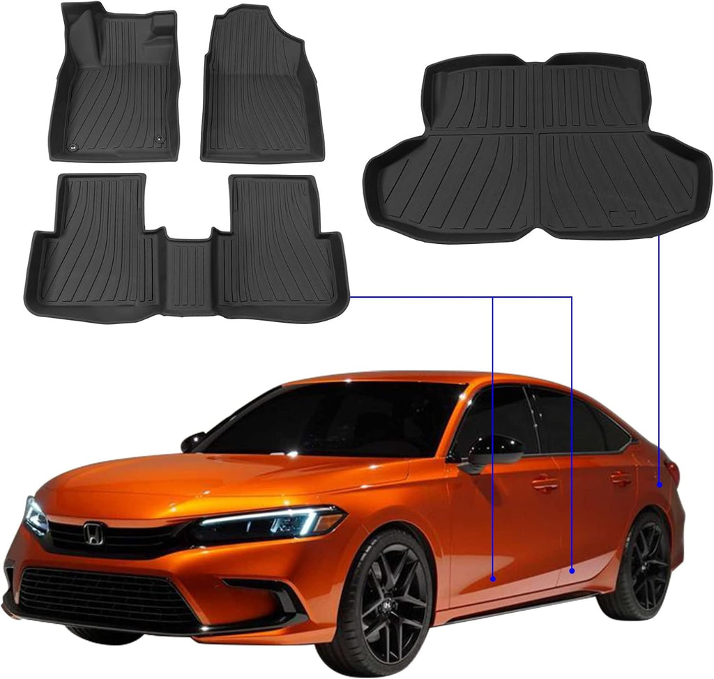 Cargo Liner Rear Trunk Mat TPE All-Weather Mats Q604