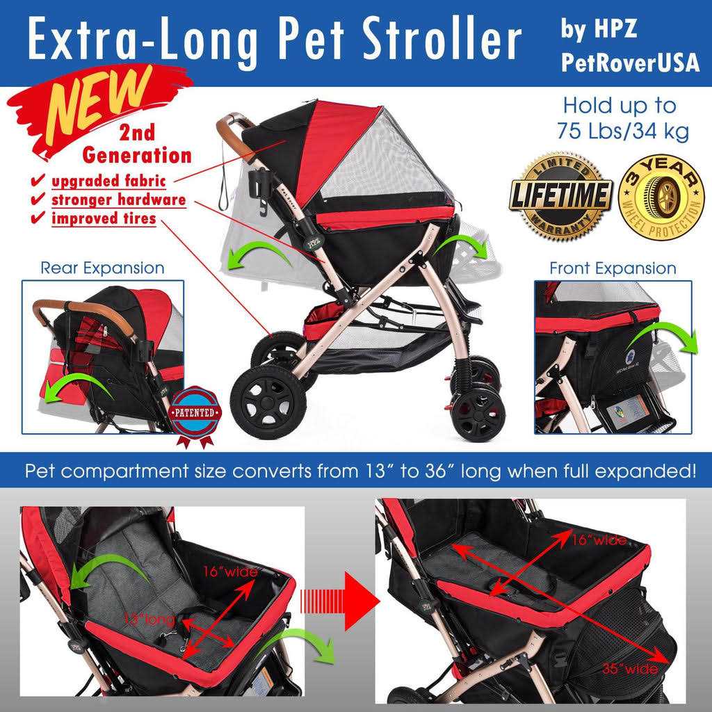 Extra Long Pet Stroller H99974