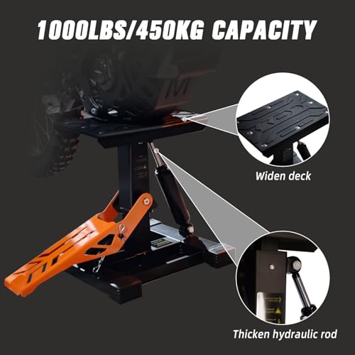 Motorcycle Lift Stand 1000Lbs Hydraulic Adjustable Height P208939