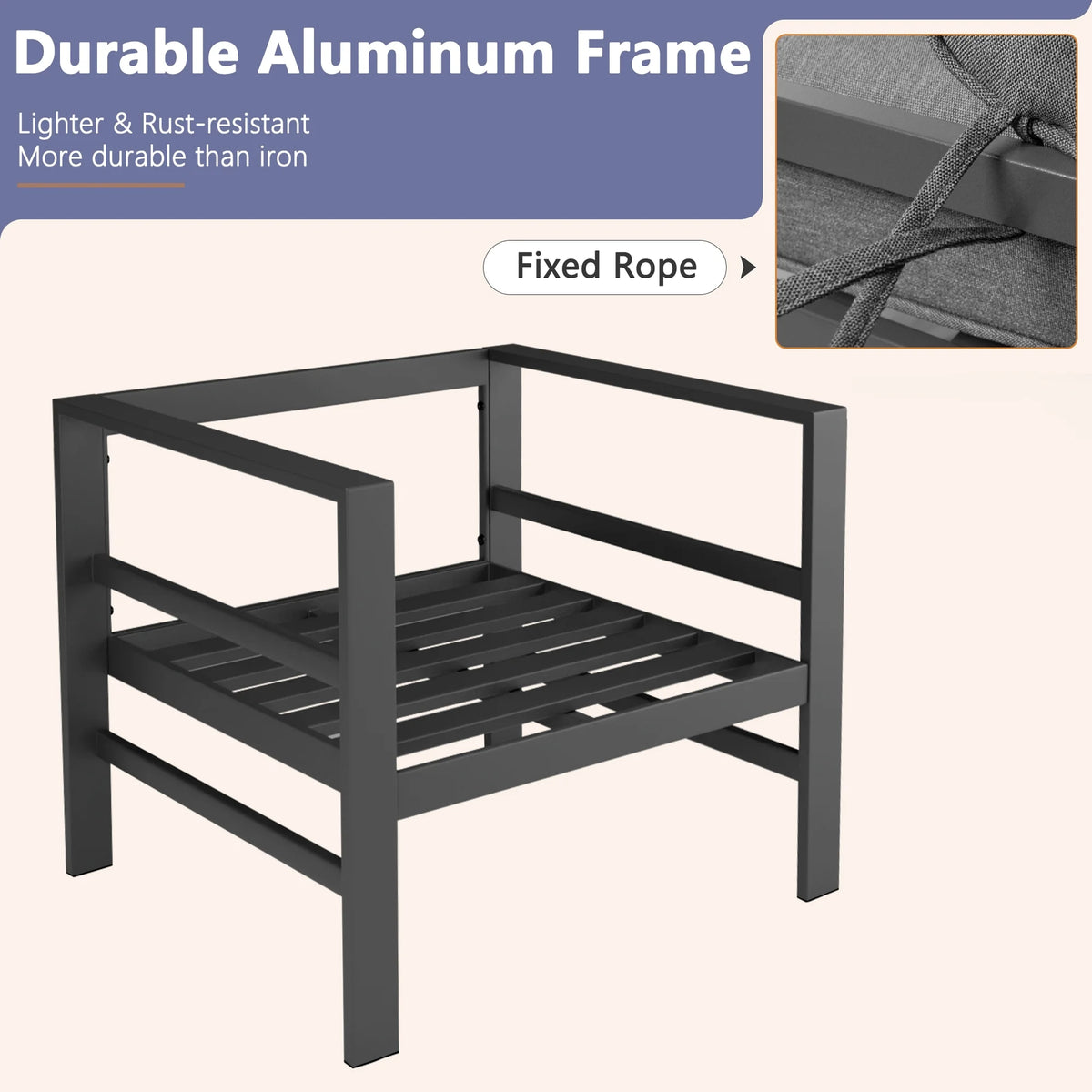 Cast Aluminum 4 Pieces Patio Furniture Set M1301