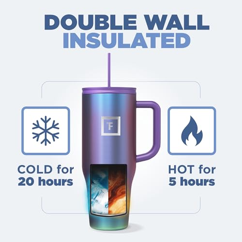 16 Oz Insulated Travel Tumbler with Straw N8958