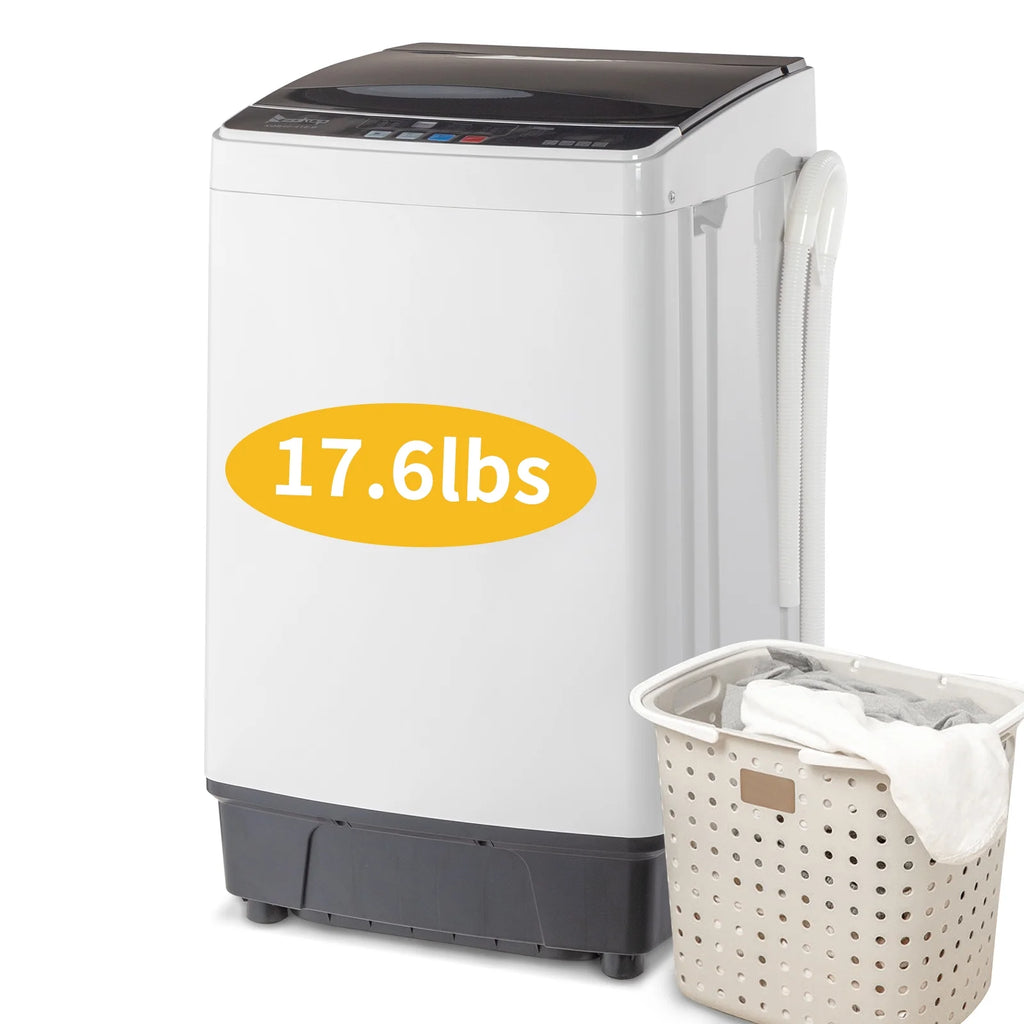 Full-Automatic Top Load Portable Compact Washing Machine 17.6 Lbs Capacity L137837