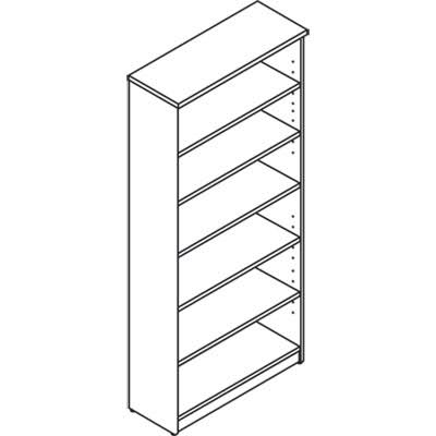 Six-Shelf Mahogany Bookcase M5472