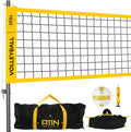 Outdoor Volleyball Set with Anti-Sag Net, Volleyball, Air Pump, Boundary Markers, and Carrying Bag O930