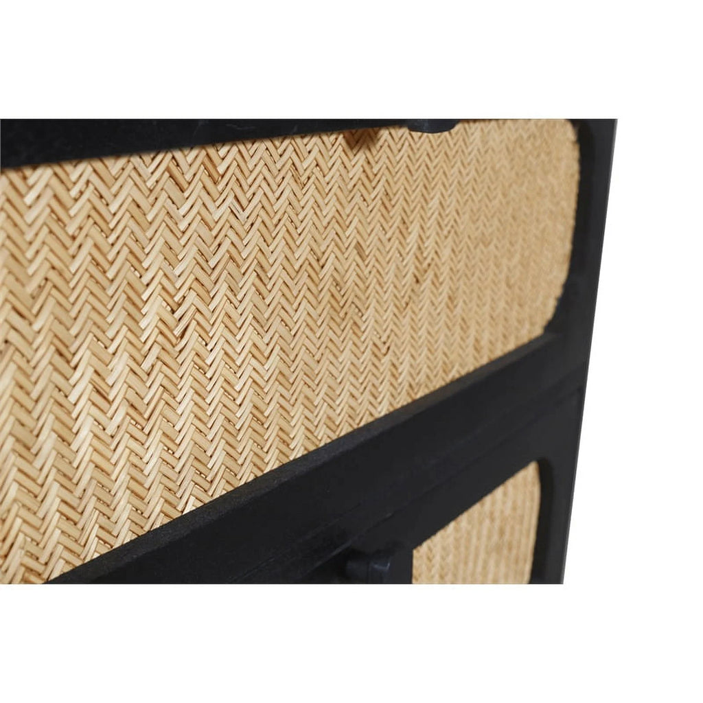 6 Woven Drawer Dresser with Solid Wood in Black Finish E9708