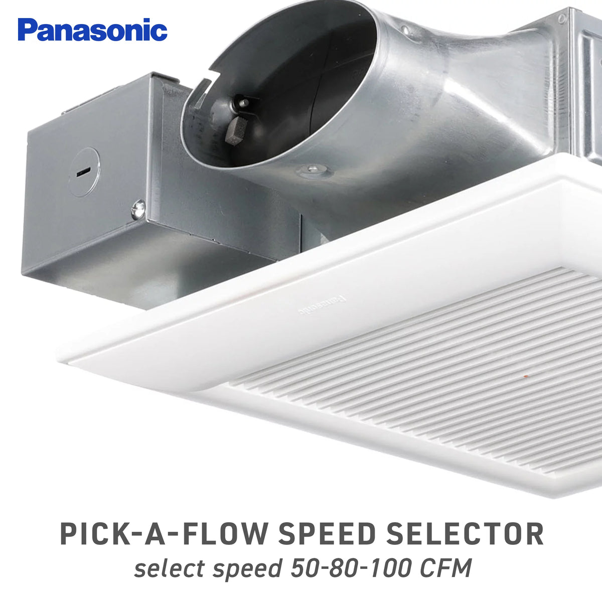 White Ceiling or Wall Exhaust Fan with Condensation Sensor S618296