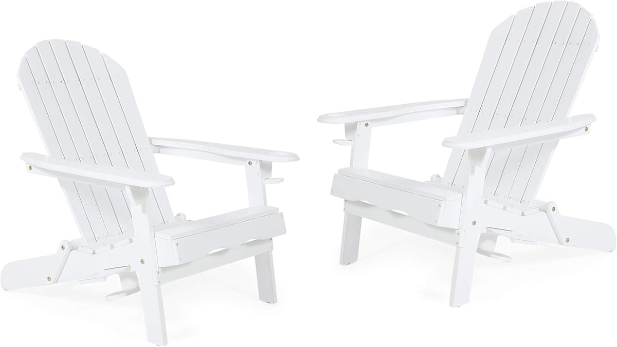 Acacia Wood Folding Adirondack Chairs Set of 2 A92400