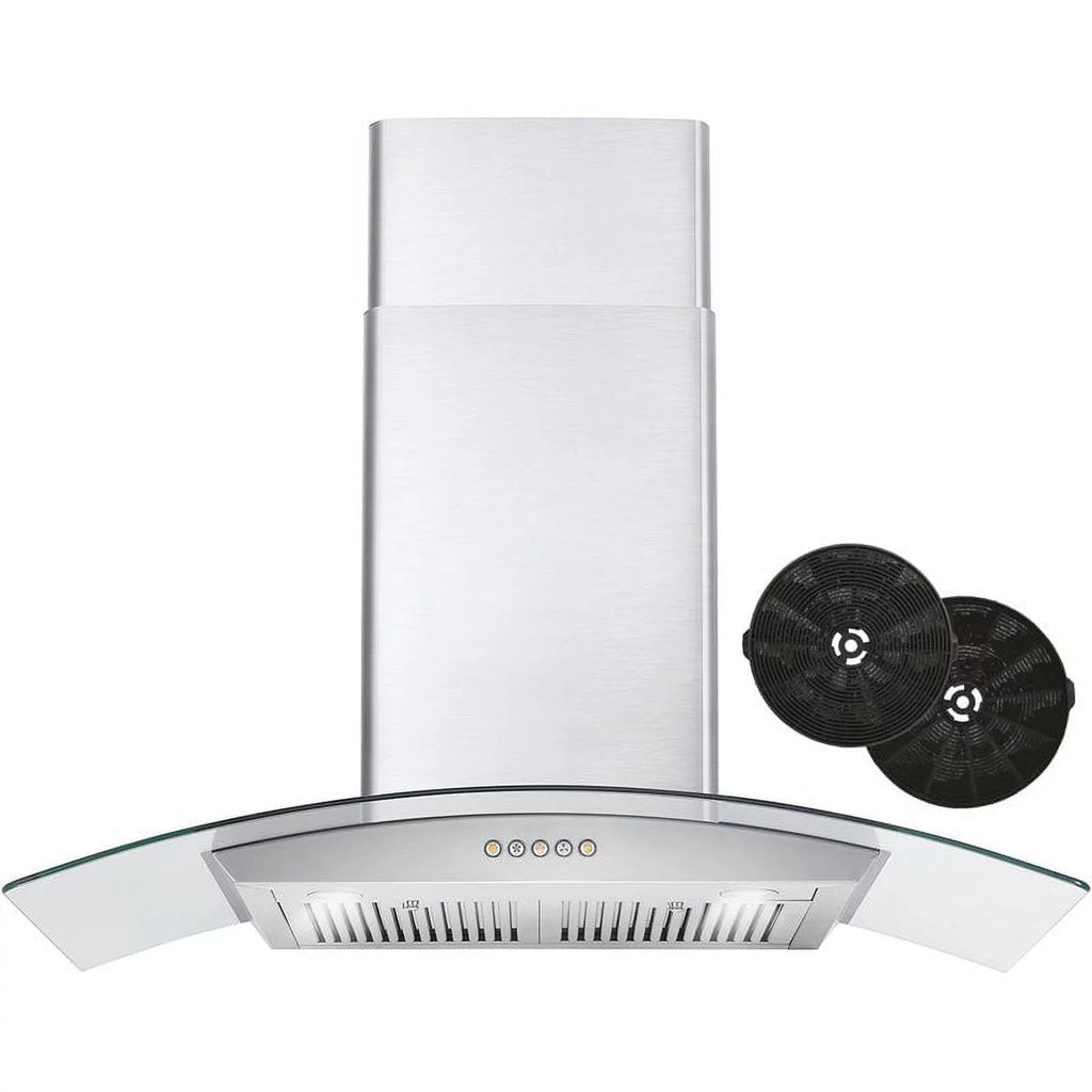 36" 380 CFM Ductless Wall Mount Range Hood in Stainless Steel C30206