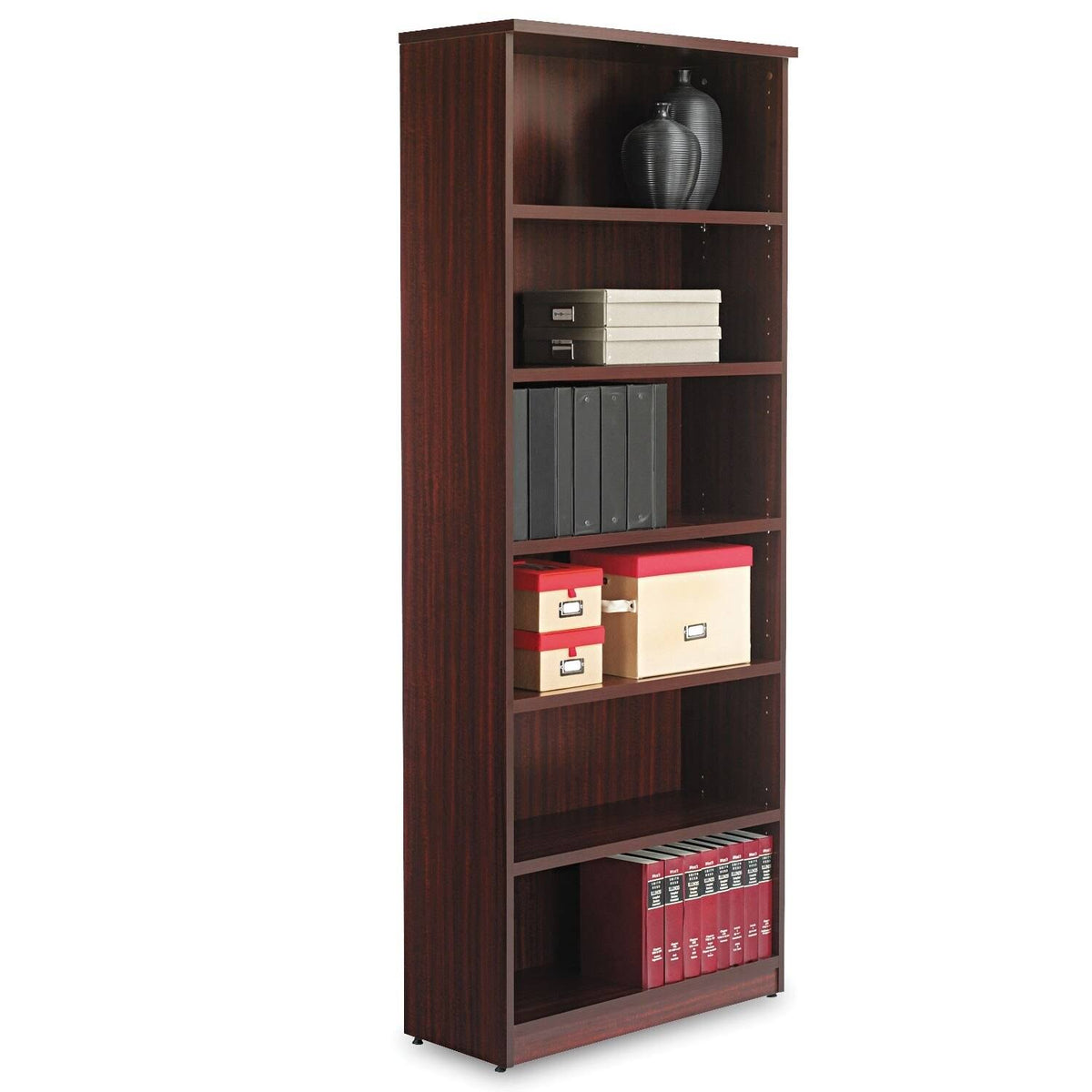 Six-Shelf Mahogany Bookcase M5472