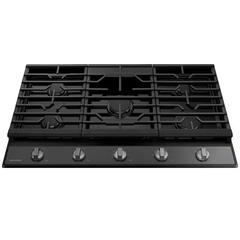 Gas Cooktop in Black Stainless Steel with 5-Burners Q398366