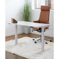 Electric Height Adjustable Standing Desk in White H3554