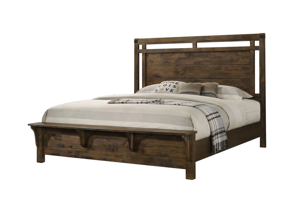 6pc Queen Size Wooden Bedroom Set E351