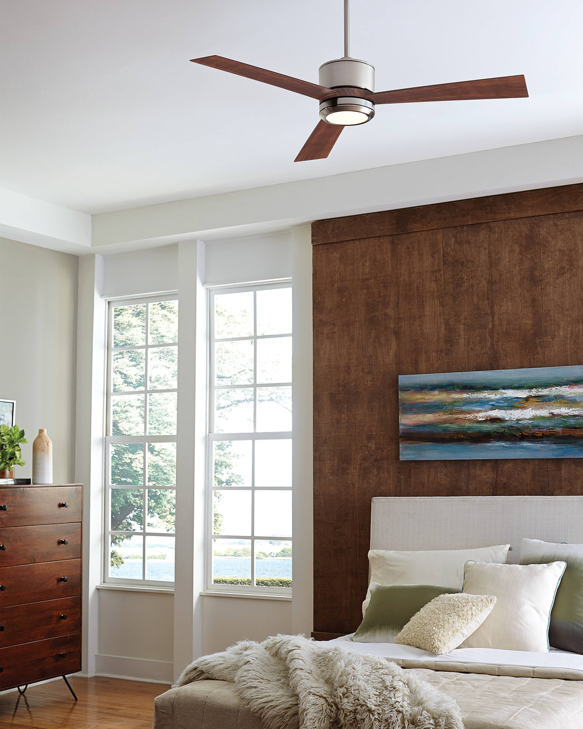 Brushed Steel Ceiling Fan E155202