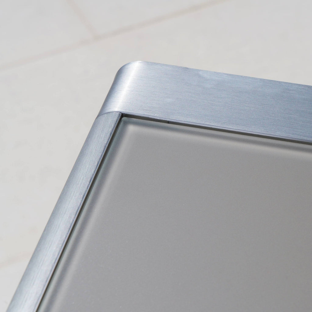 Square Aluminum Bar Table with Glass Top T320735