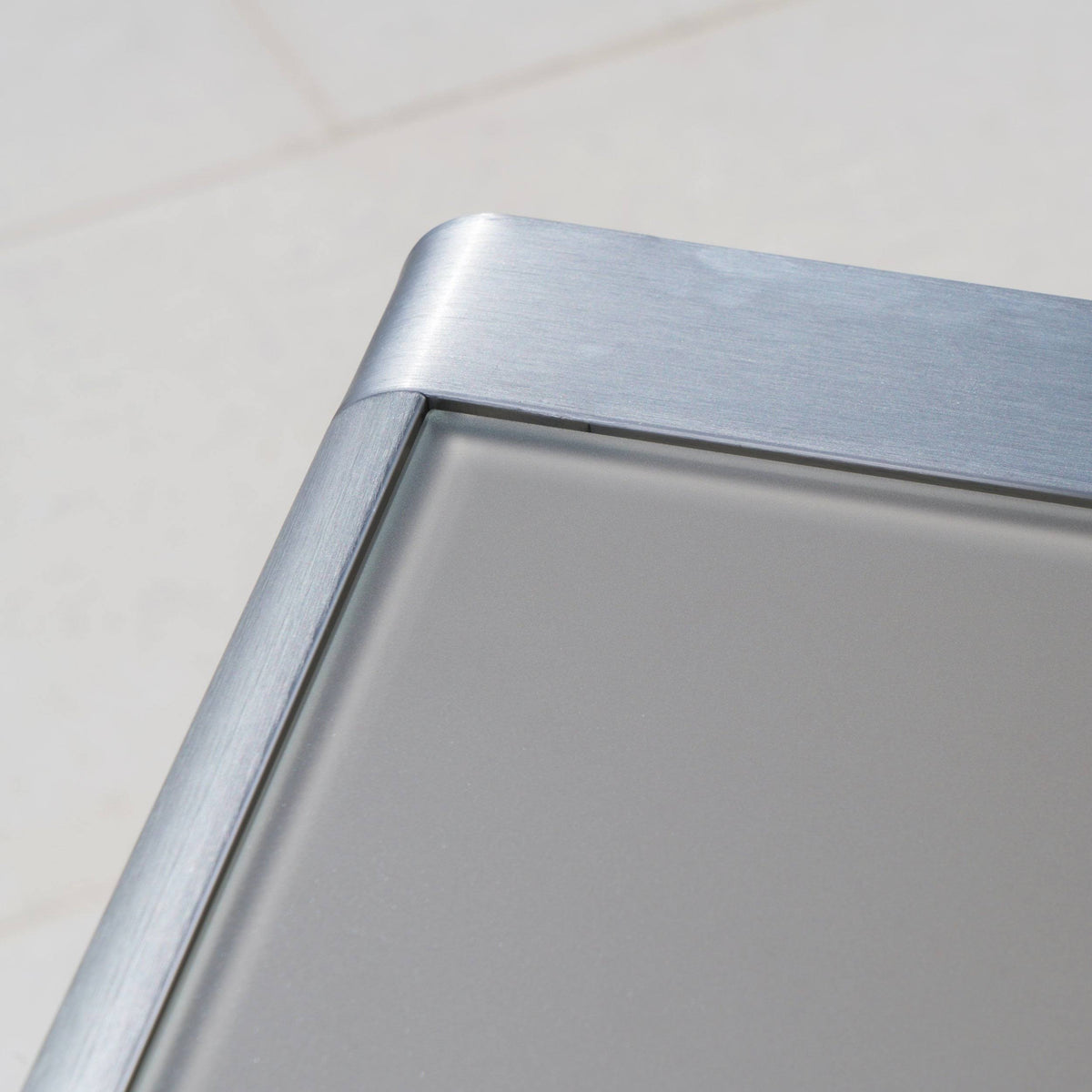 Square Aluminum Bar Table with Glass Top T320735
