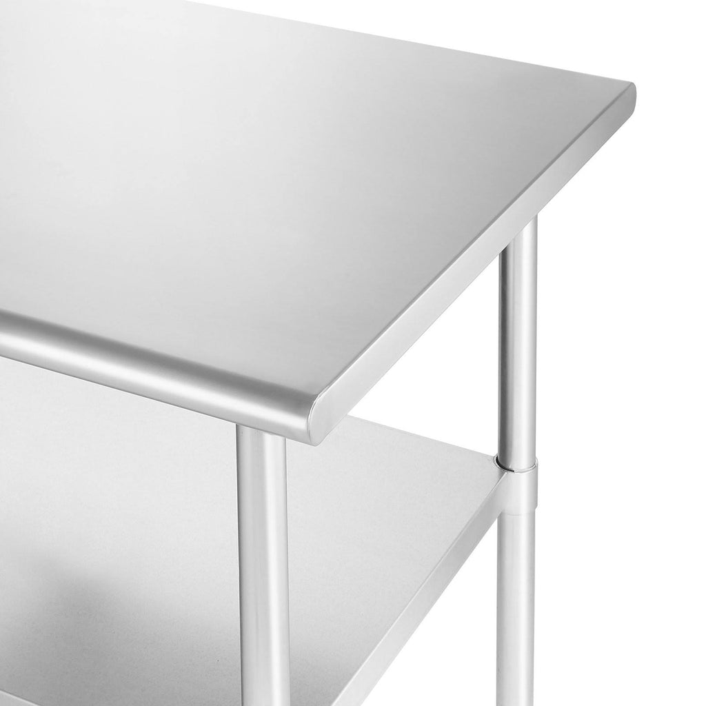 36 in. x 24 in. Stainless Steel Kitchen Prep & Work Table with 4 Casters M6674