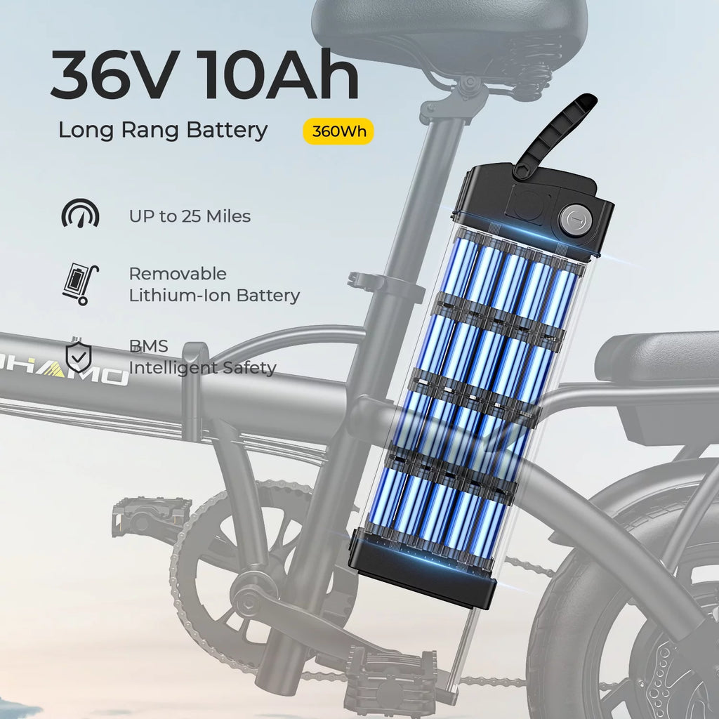 Foldable 36V 10Ah 400W Motor Electric Bike Q56458