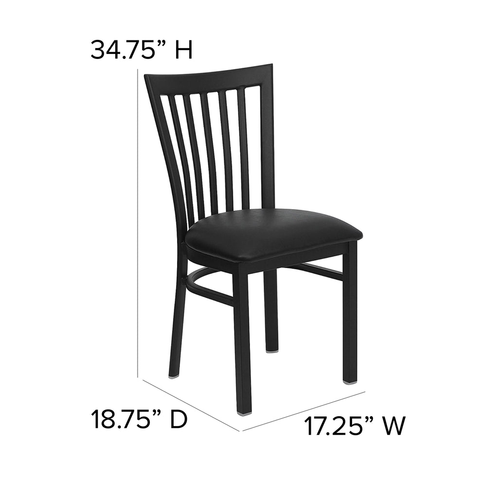 Black Metal Restaurant Chair T652516