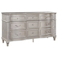 9 Drawer Silver Oak Dresser F607543