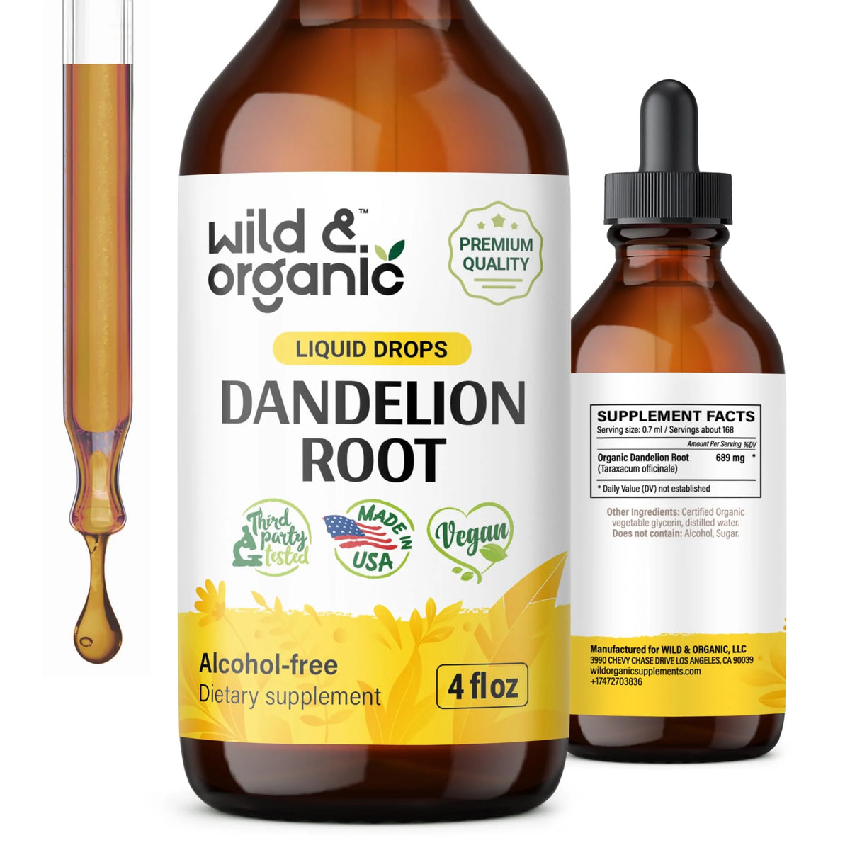 Organic Dandelion Root Liquid Extract 4 fl oz R50707