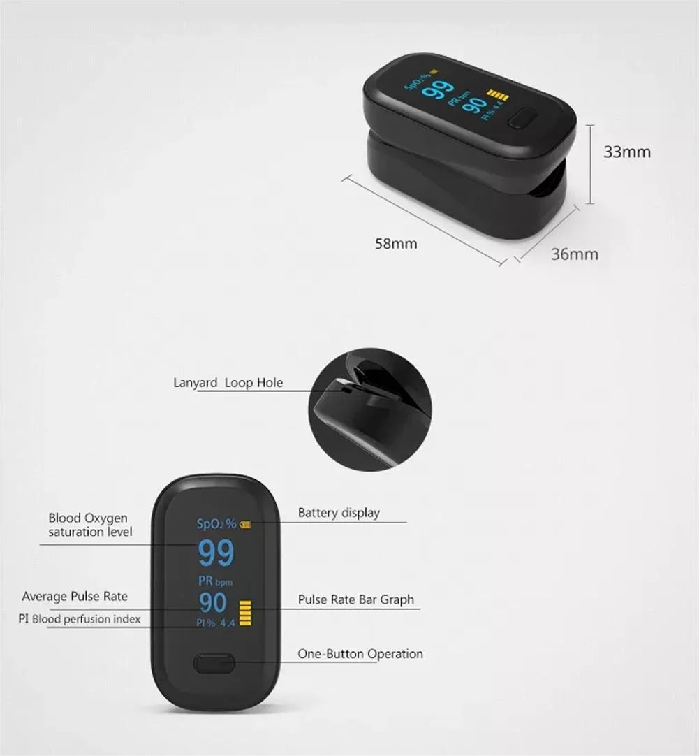 Portable OLED Pulse Oximeter Blood Oxygen Saturation Monitor K983091