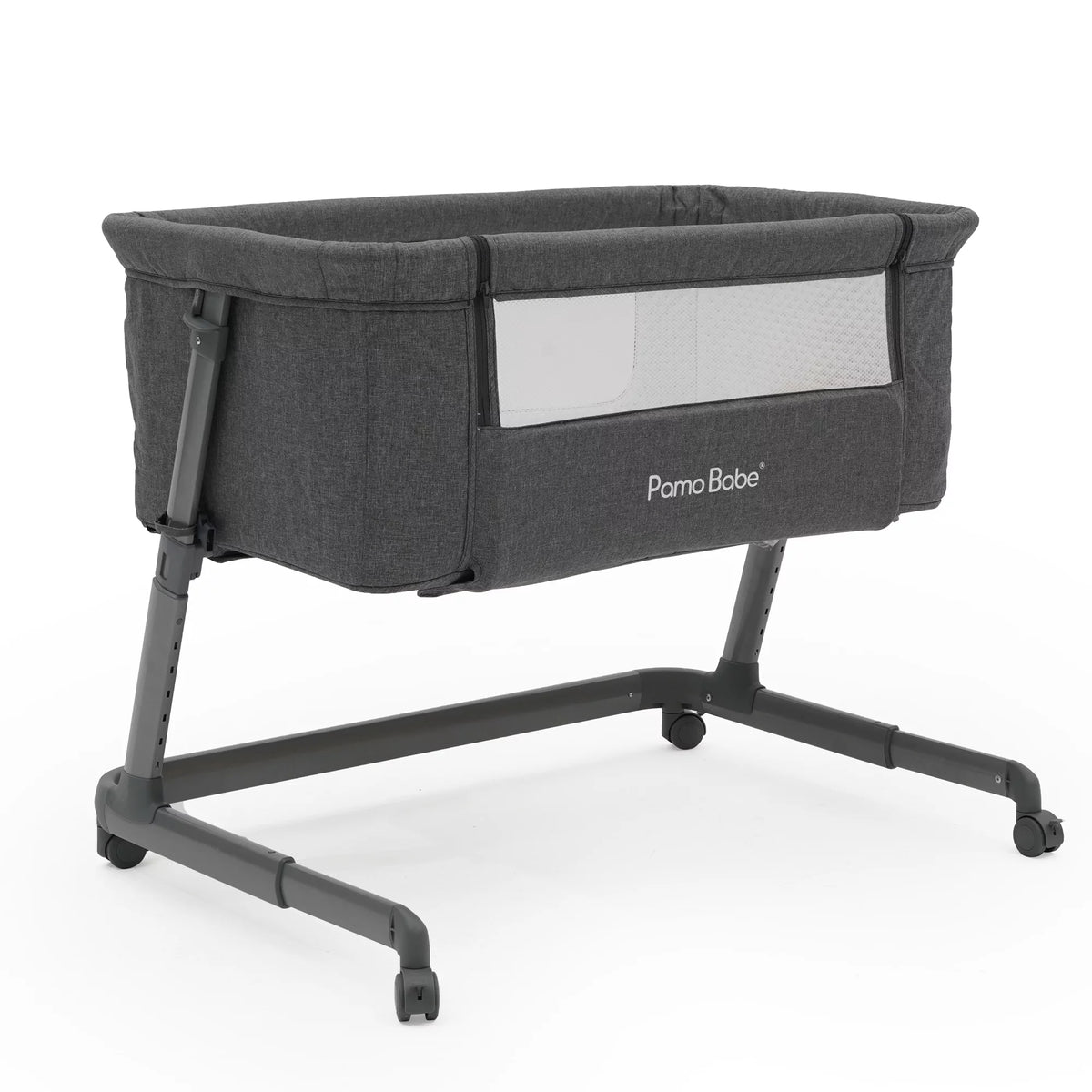 Grey Bassinet with Wheels and Folding Frame K684