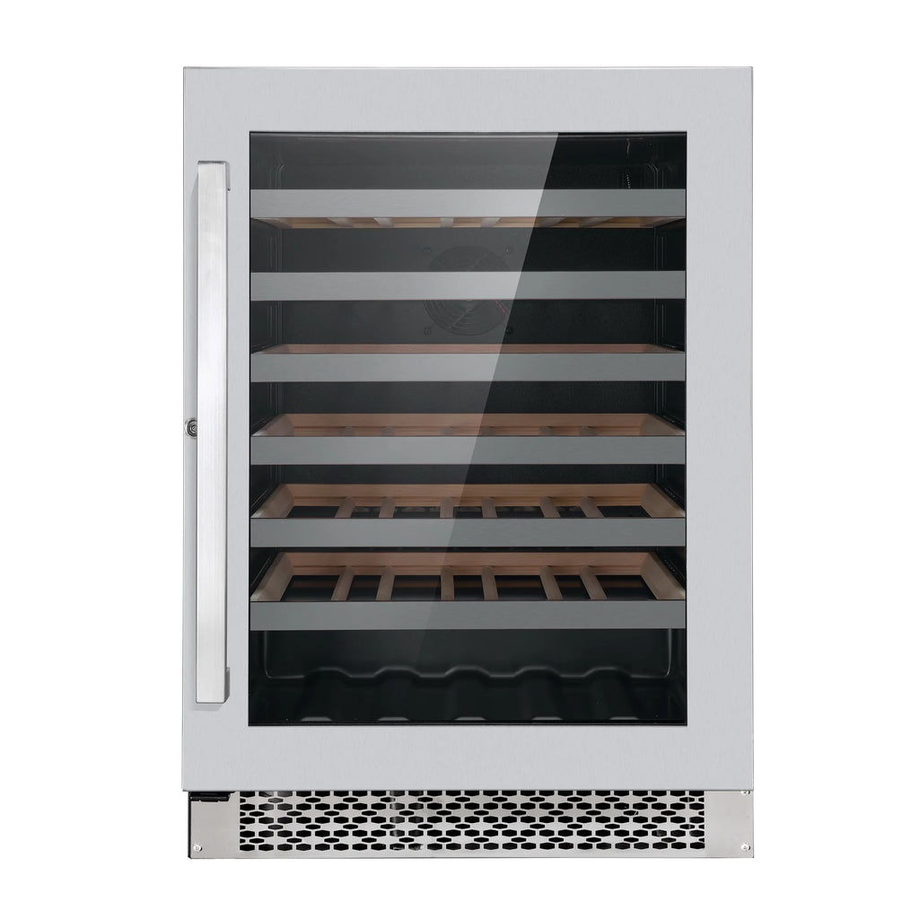 3 Piece Kitchen Appliance Package with Gas Range Range Hood and Wine Refrigerator W493