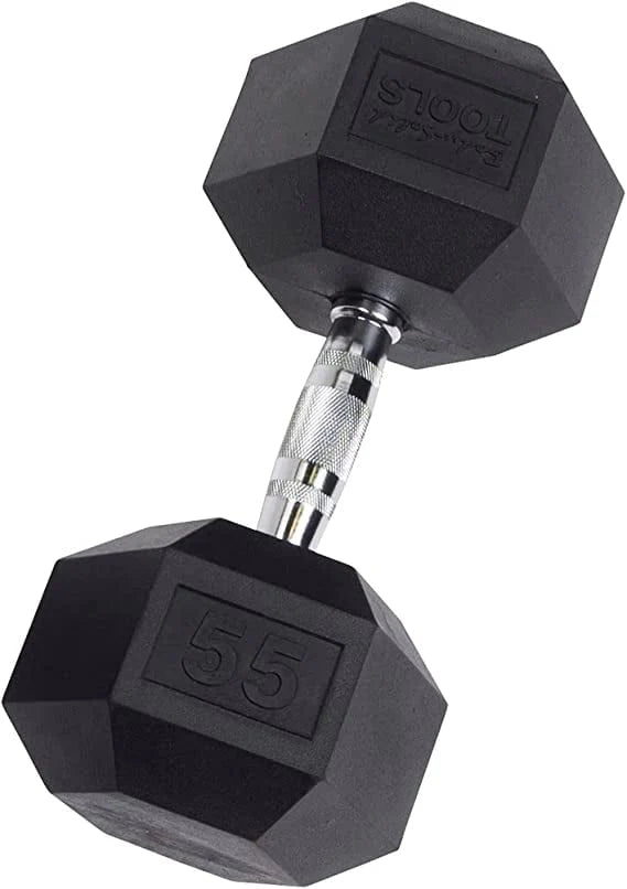 Rubber Coated Hex Dumbbells 35 lb E9082