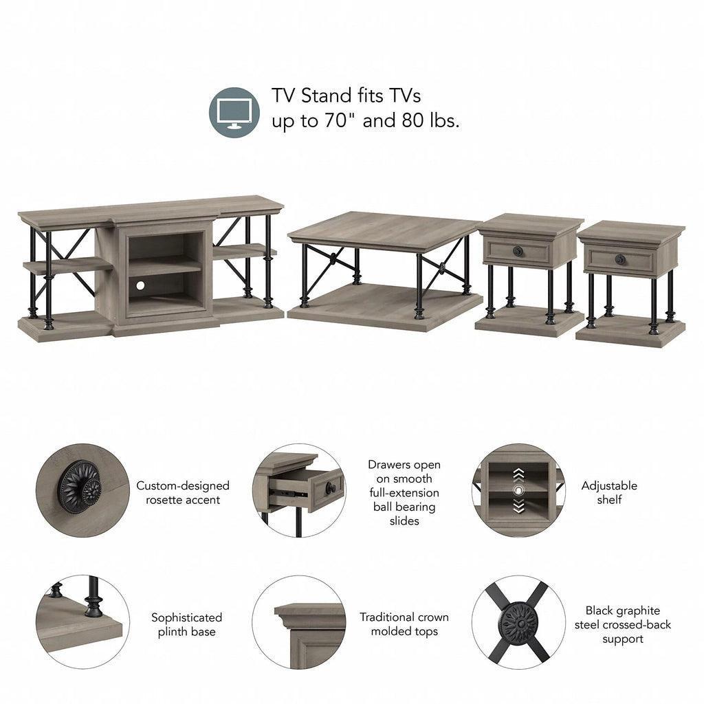 TV Stand with Coffee Table and End Tables H75076