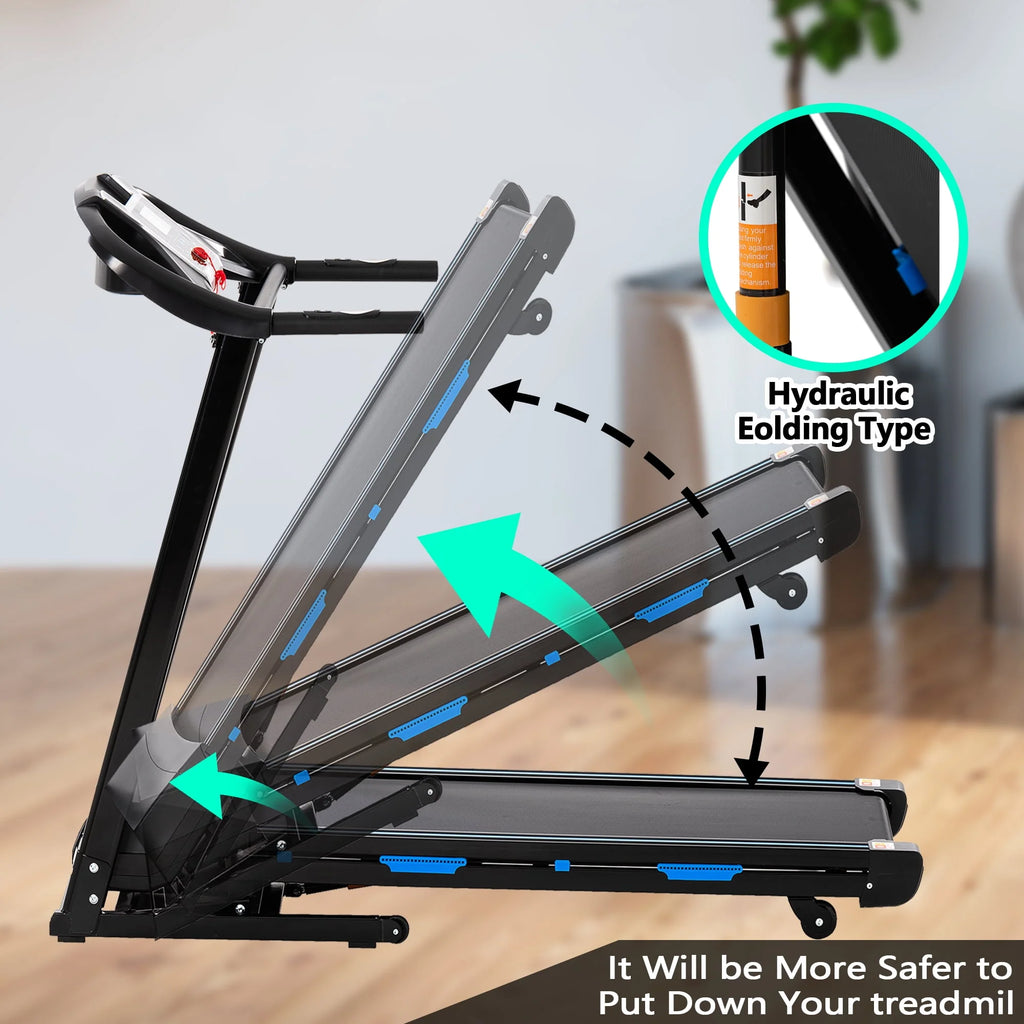 3.5HP Foldable Electric Treadmill with Incline S723