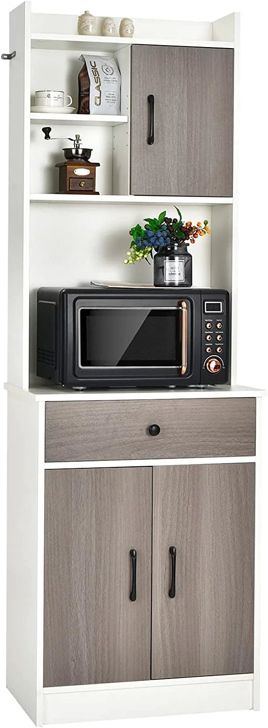 Tall Buffet Hutch Cabinet with Drawer Cabinet Shelf W961